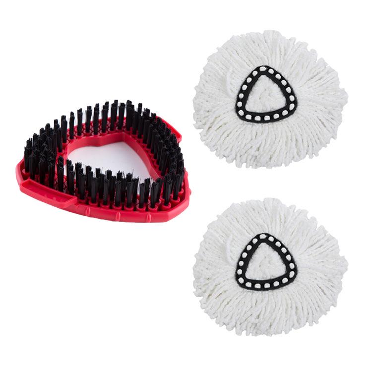 Triangular Rotating Mop Head with Super Absorbent Microfiber Brush