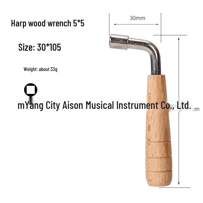 Universal Guzheng & Guitar Tuner Wrench, Four-Corner/Eight-Corner String Tuning Tool