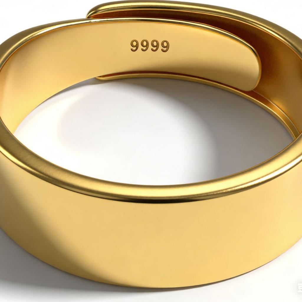 Vietnam Sand Gold Fire-Resistant Unisex Ring: Color-Preserving Electroplated Jewelry