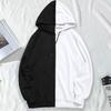 Bluza z kapturem typu pulower ze sznurkiem, z długim rękawem, unisex, jesienno-zimowa, w dopasowanych kolorach