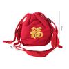 Chinese Style New Year Drawstring Bag Crossbody Fu Embroidered Bag  Kid's Bag