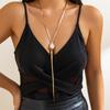 Retro Gold Color Snake Bone Chain Necklace for Women Elegant Layered Y shaped Entangle Tassel Necklace Friendship Jewelry Gift