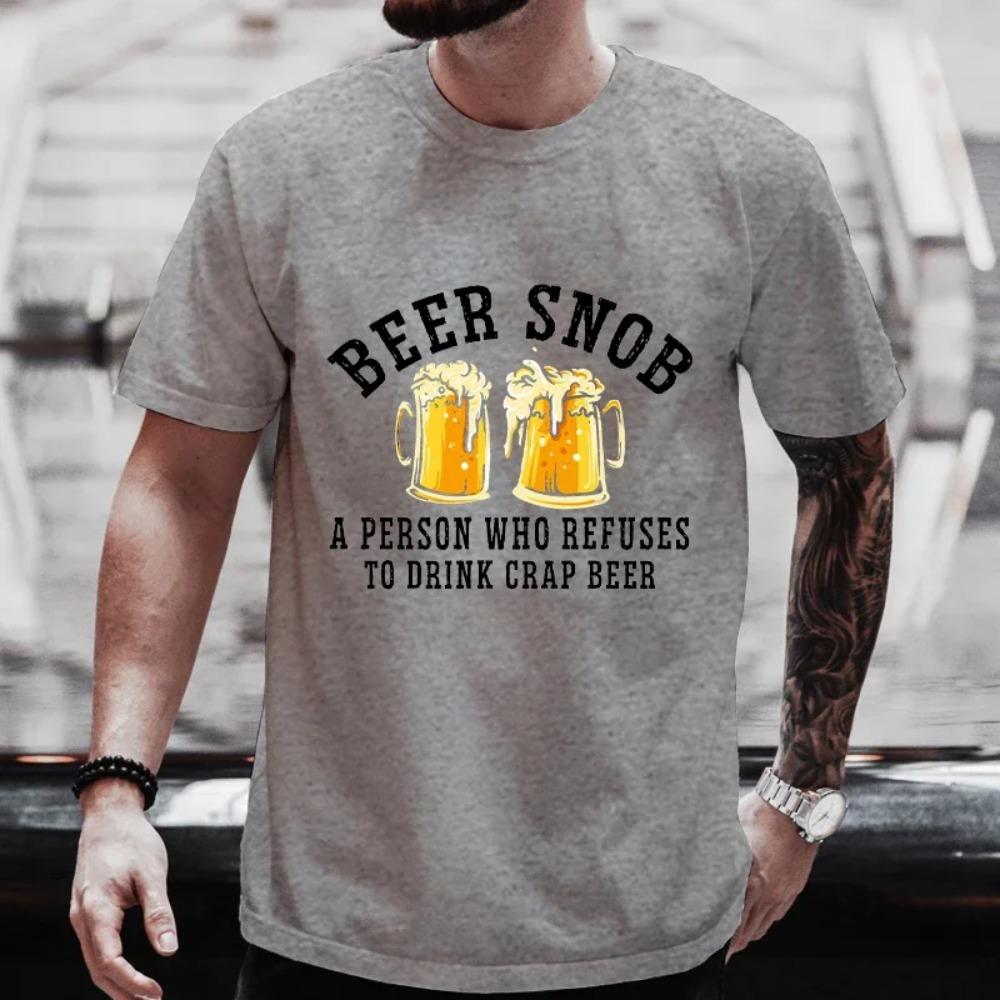 

Funny Beer Lover T-shirt for Men Beer Day Drinker Graphic Men T Shirt Drinking Party Tops Plus Size Matching Streetwear Outfit XXXXXL сірий