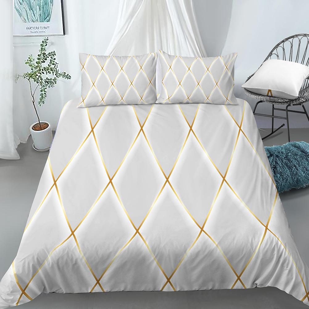 Geometric Duvet Cover Set Bohemian 3D Print Polyester Comforter Cover King Queen Twin Size with Pillowcase for Kids Boys Girls