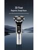303 Smart Floating Three-Head Electric Shaver with Magnetic Display, USB Charging, Full Body Washable