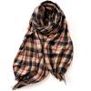Women's Plaid Scarf, Thickened Winter Wrap Scarf for Cold and Everyday Outfits