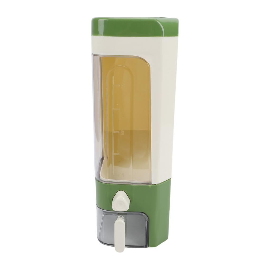 Rice Dispenser Press Type Humidity Proof Slim Rice Storage Container with Cup for Cereal Grain