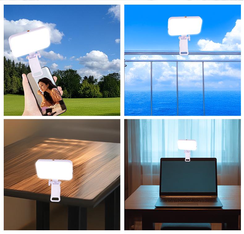 N13 Doppelseitiges Mini-Handheld-Selfie-Licht mit dreifarbigen Fülloptionen