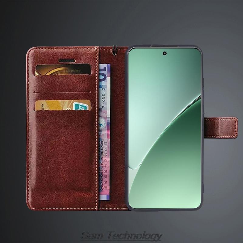 Card Holder Cover Case for Xiaomi 15 Xiaomi15 Mi15 Pu Leather Flip Cover Retro Wallet Phone Case Business Capa Fundas Coque