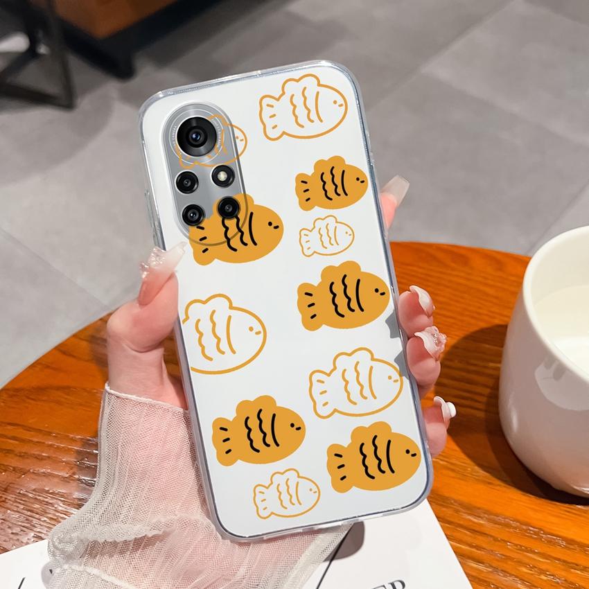 Case For Huawei Nova 8 9 10 11 Pro SE P Smart 2019 2020 Y60 Y70 Cute Black Cat Phone Cover Soft Slim TPU Shockproof Transparent Shell For Huawei Cases
