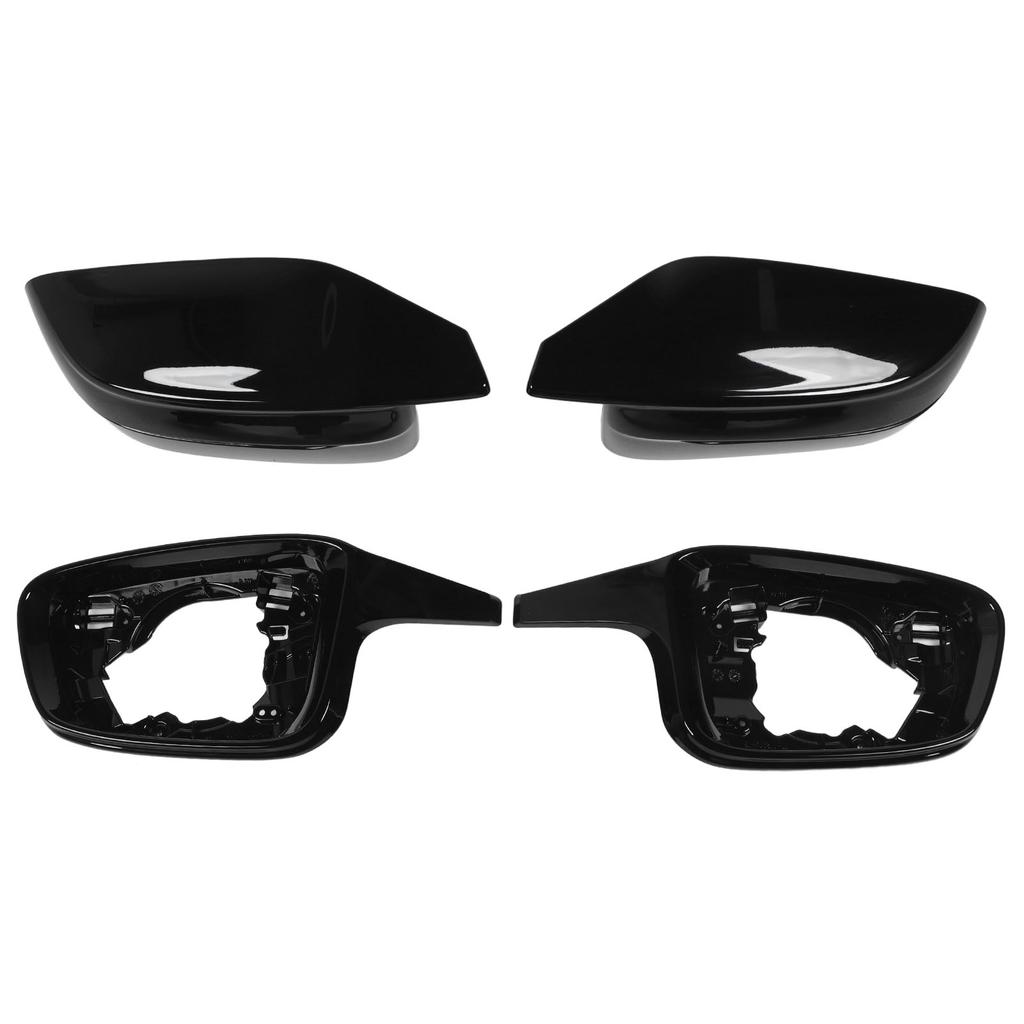 Rearview Mirror Cover Trim M3 G80 Style Bright Black Door Mirror Caps for 3 Series G20 LHD 2020 To 2024