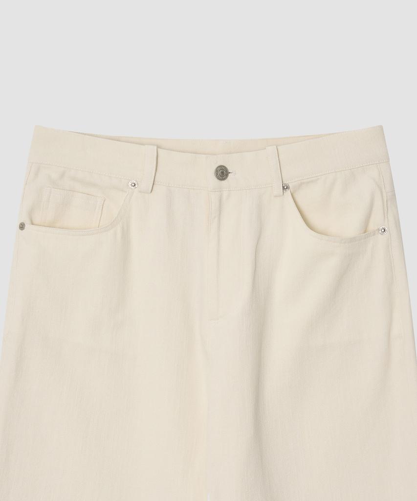 Deolil Pale Cotton Pants_Cream