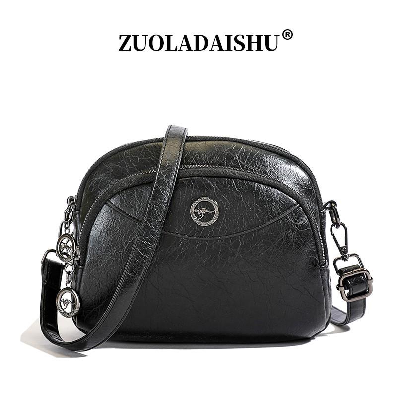 

Cross-Border Retro Small Round Bag: Versatile Multi-Layer Crossbody for Women. чорний