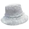 Spring and Summer Knitted Mesh Hat Women's Simple Plain Face Small Pearl Mesh Decoration Sweet Lady Hat