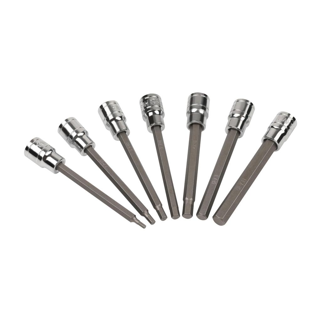 Hexagonal Bit Socket Set Hexagonal Socket Set Ratchet Wrench Tool Set Set HFS(R) 7-Piece