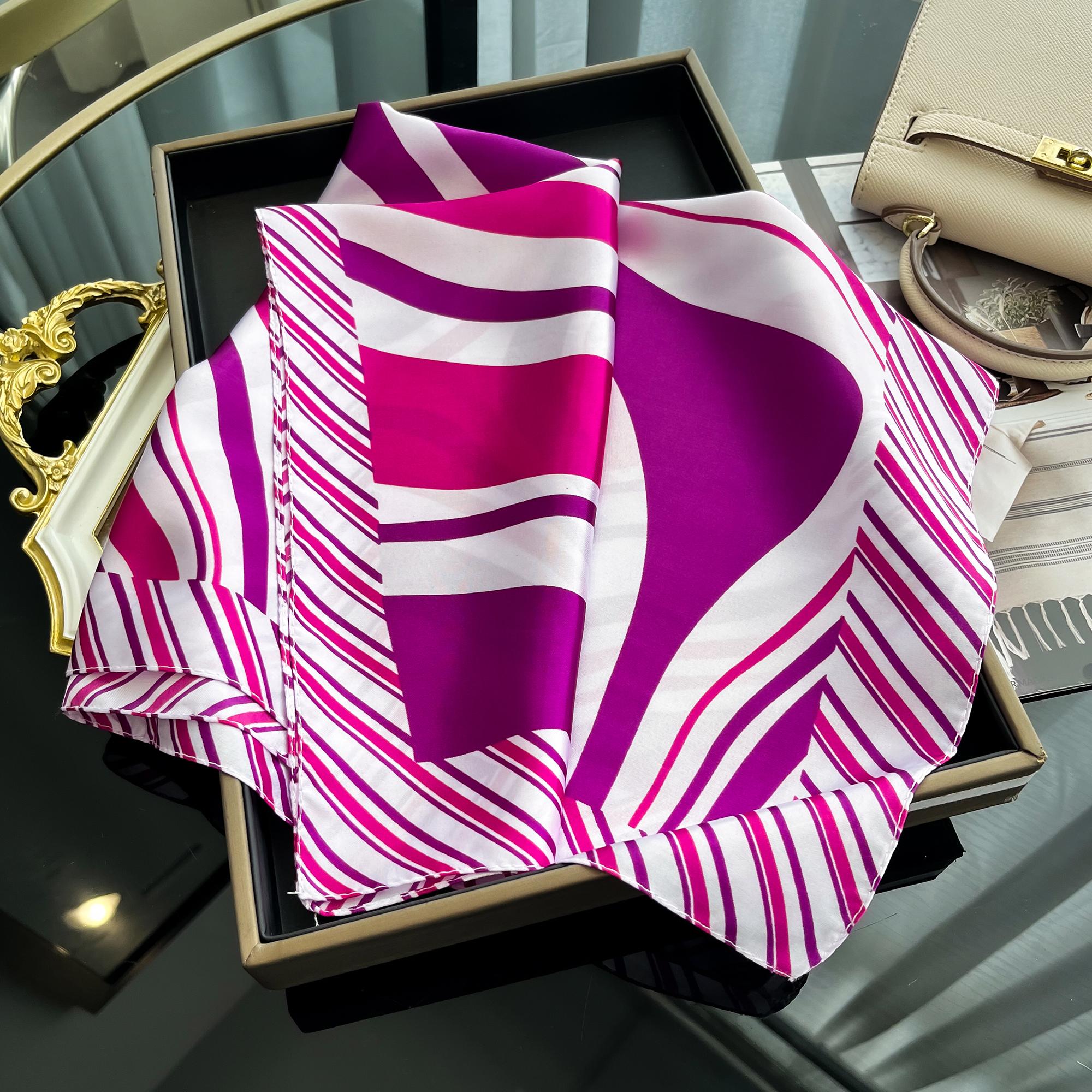

Luxury Print Headband Scarf Women Fashion Silk Satin Hair Band Bag Wrist Foulard Bandana Neckerhicef Shawl Wraps Hijab