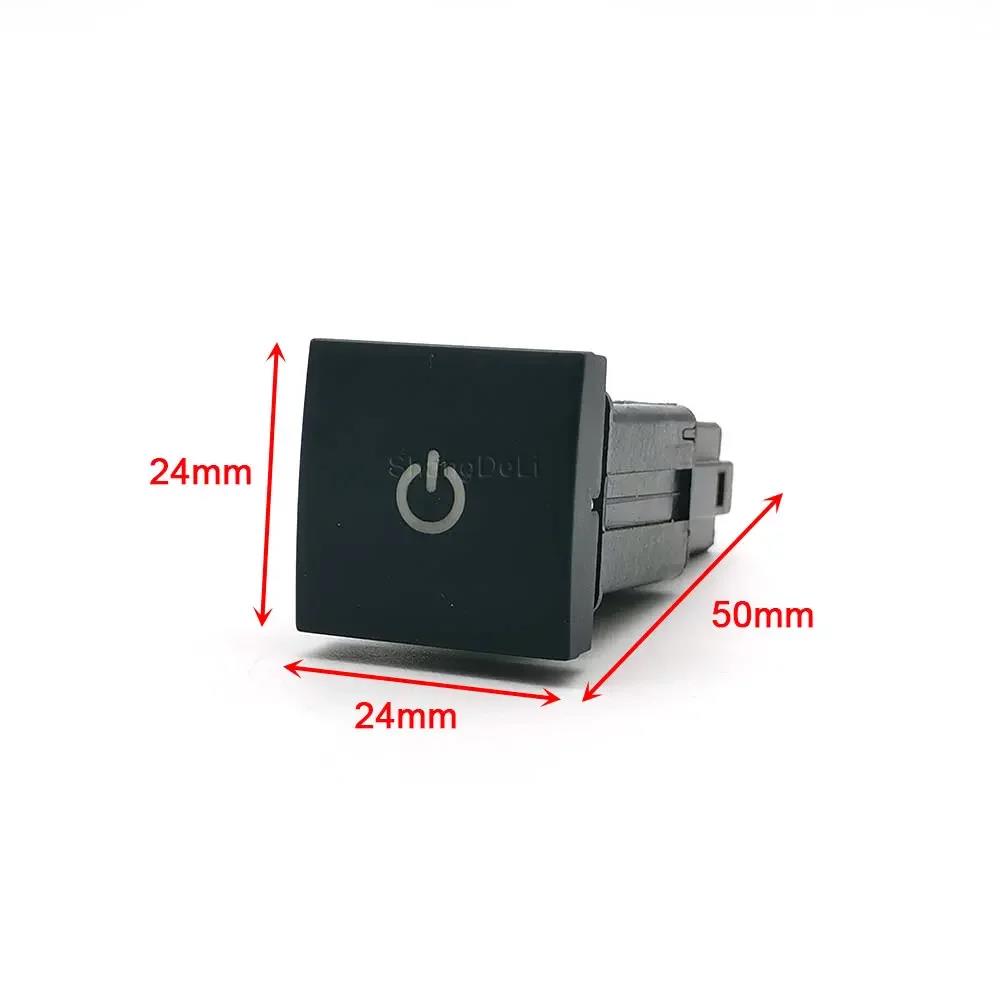 1PC Car LED DRL Light Packing Radar Power On Off Camera Music Switch Push Button For VW Golf 6 MK6 Jetta Scirocco Accessories