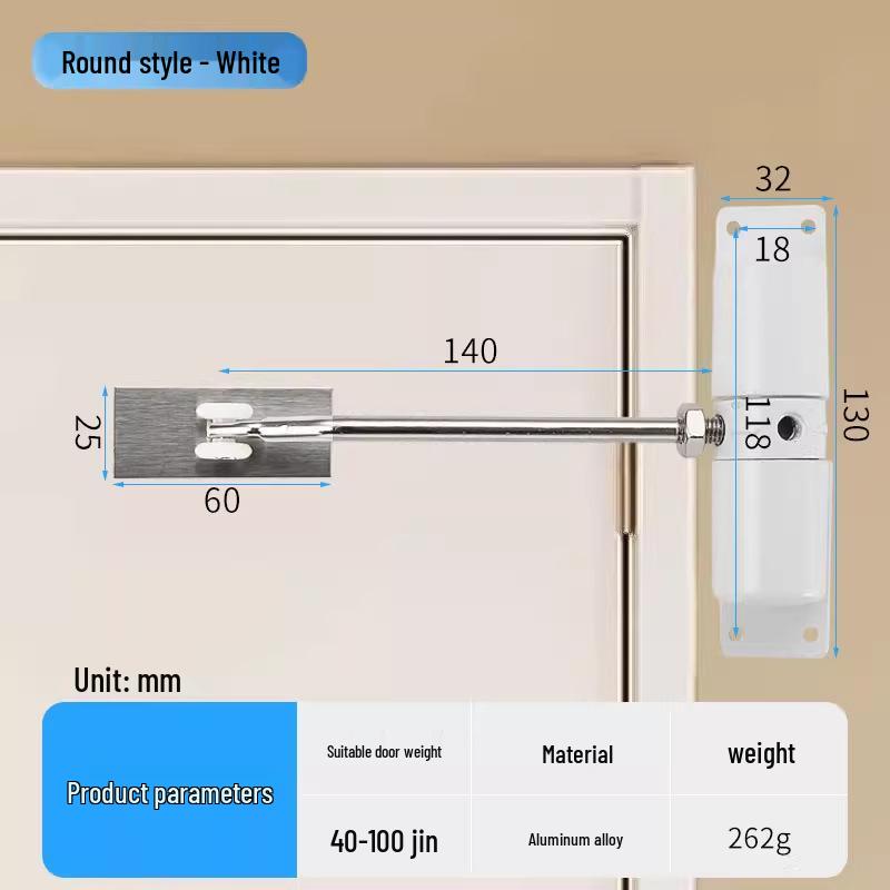 Automatic Door Closer: Anti-Collision Buffer for Wooden, Push-Pull, and Sliding Doors