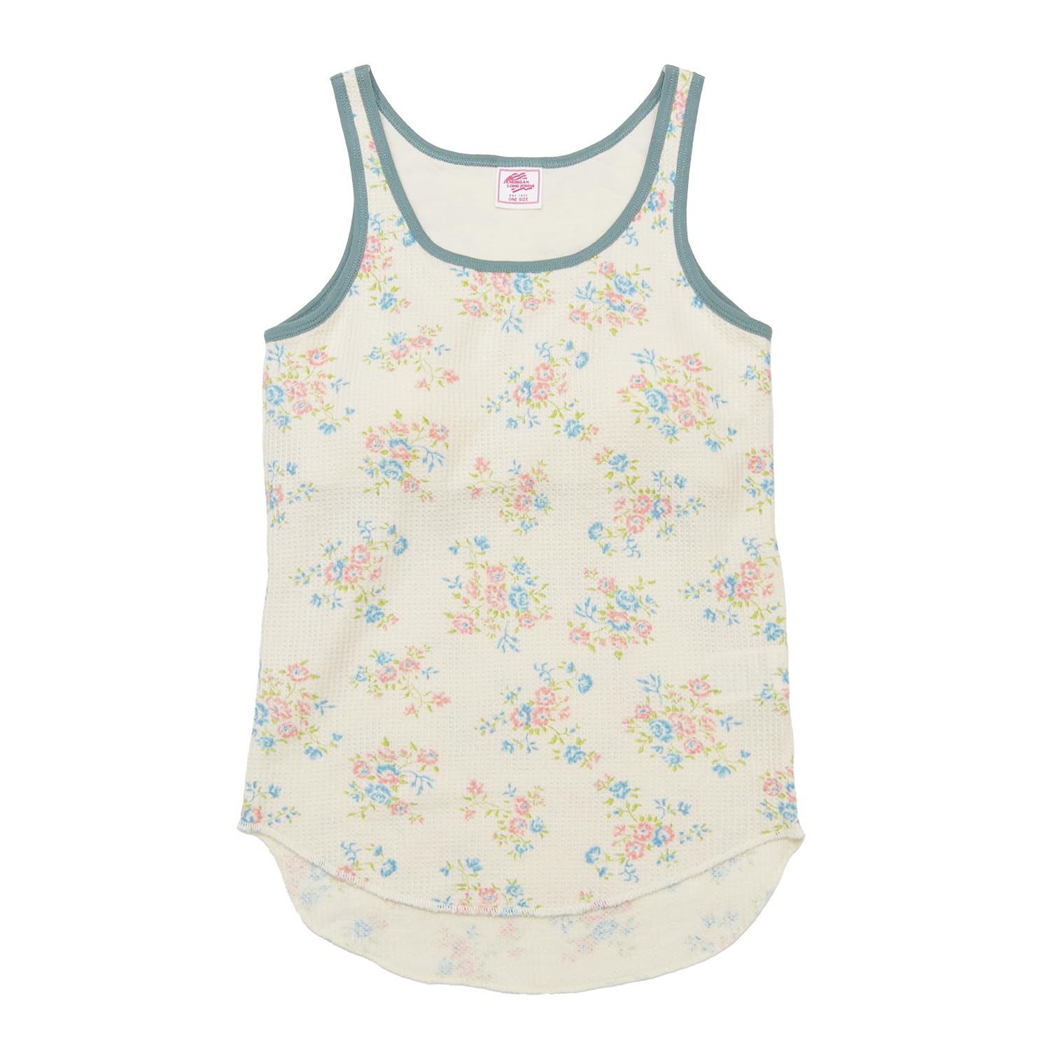 

Morgan Waffle Floral Cleric Tank Top in Natural J.E. Women s (Packed)
