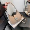 Bow Dumpling Shoulder Bag Y2k Style Half-moon Handbag Storage Bag Bowknot Crossbody Bag  Streetwear