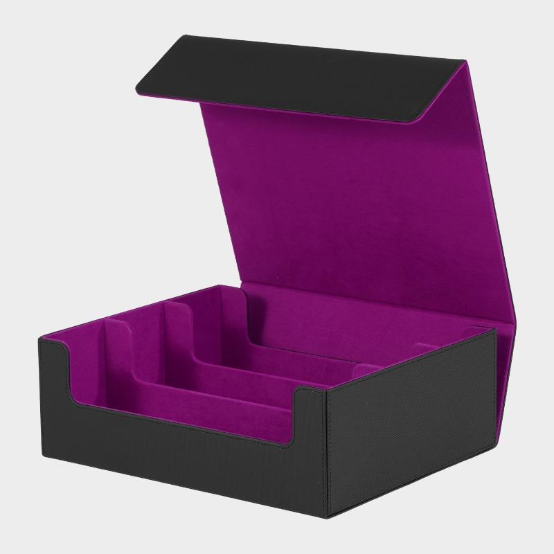 Non-Toxic Trading Card Storage Box Can Hold 1800+ Single Decks Magnetic Closure Pu Leather Card Box Games Collection Card Case