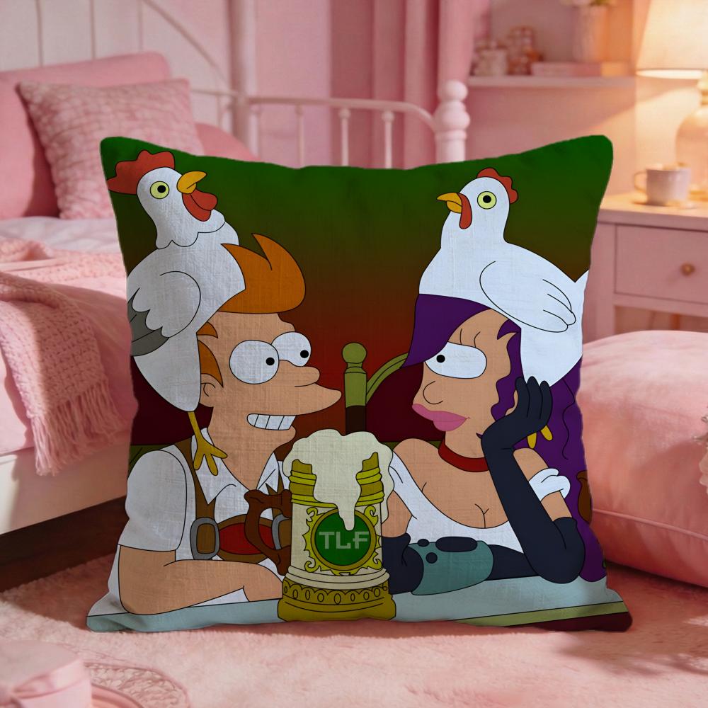 FFuturamas Classic Anime Cushion Cover Premium Comfort Reversible Pillow Cove Two In One Design For Any Room  Car Interior