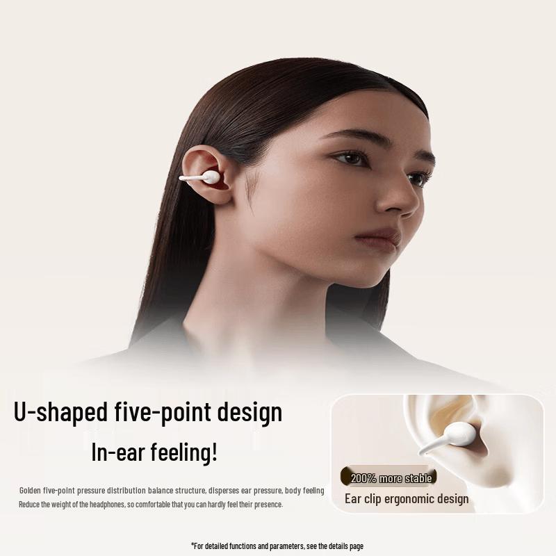 Saina Clip-On AI Air-Bone Conduction Bluetooth Headset