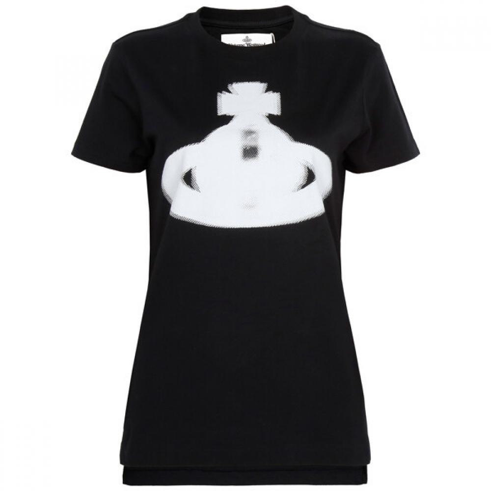 

Футболка Vivienne WesTwood 25ss Black Halftone Orb Peru 3g01003h J001m N401 S