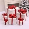 Glimmering White Gift Box Display for Christmas & New Year Window Decor