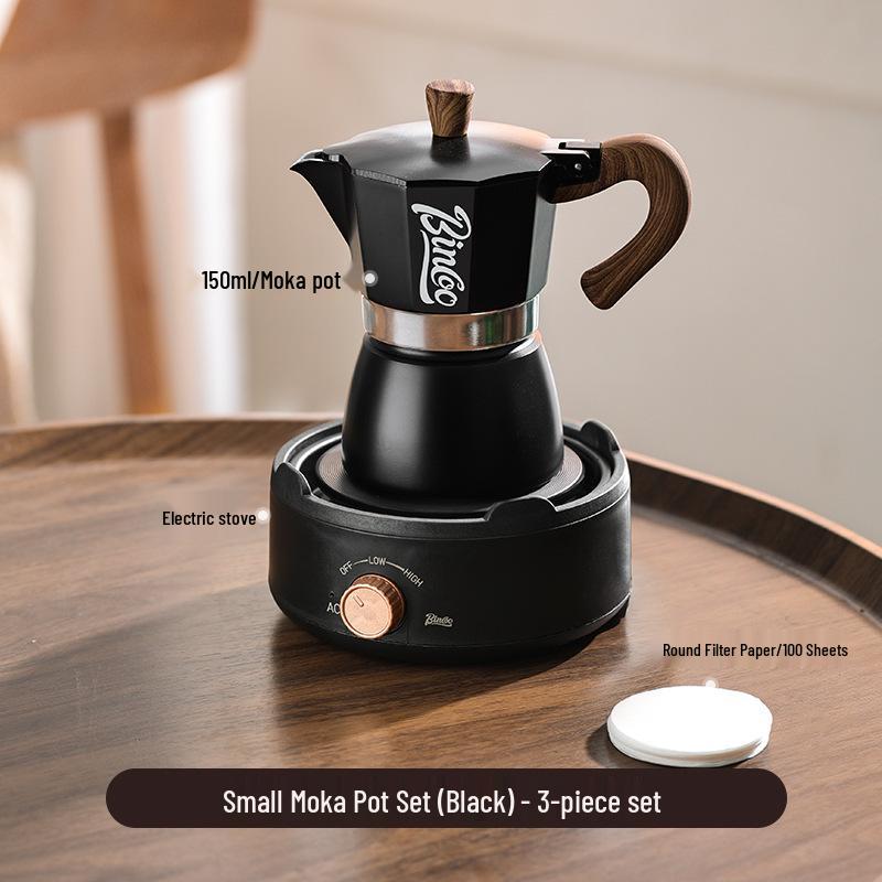 Bincoo Elektrický moka konvička Espresso kávovar - Malý italský kávovar pro domácnost