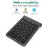 Kabelloser Bluetooth 22-Tasten-Nummernblock mit Tab-Taste, Kompatibel mit mehreren Geräten, PC-Laptop usw.