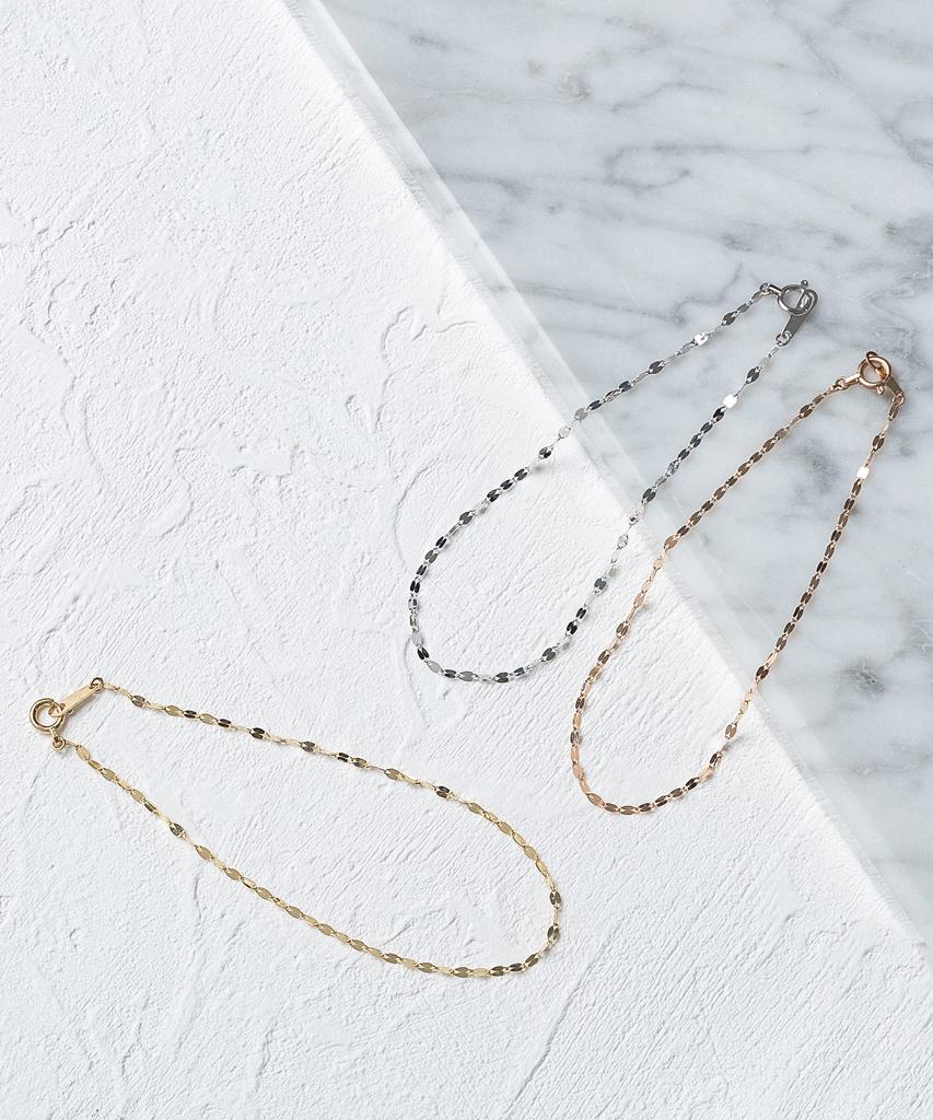 L&Co 10K White Gold Chain Bracelet 71-9701