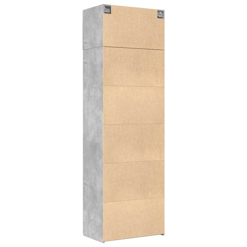 High Cabinet Concrete Grey 70 X 42.5 X 225 Cm Particleboard