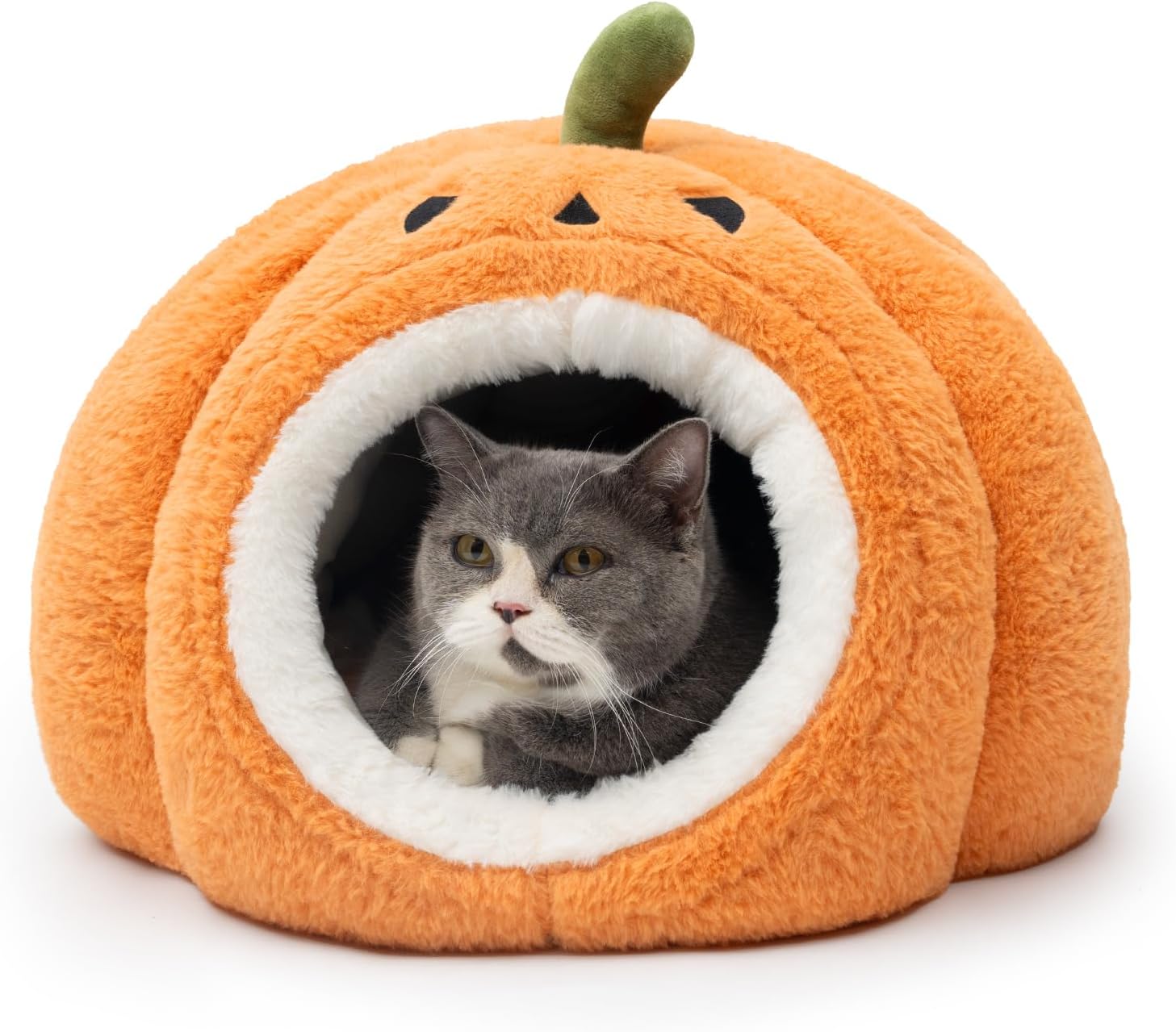 

Halloween Cat Bed - Cute Pumpkin Cat Bed with Warm Cushion & Non-Slip Bottom тыква