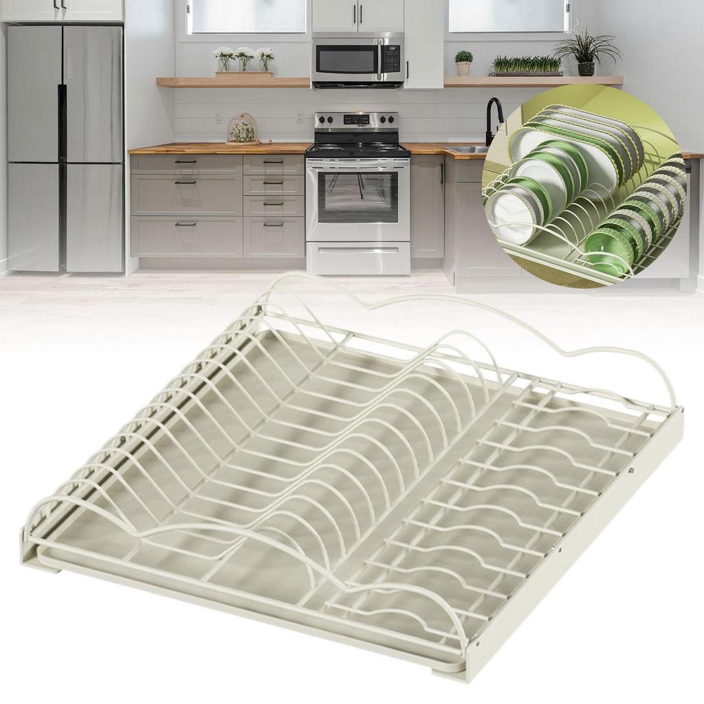 Pull Out Dish Rack Drying Rack, Dishes Utensils Plate Organizer, under Cabinet