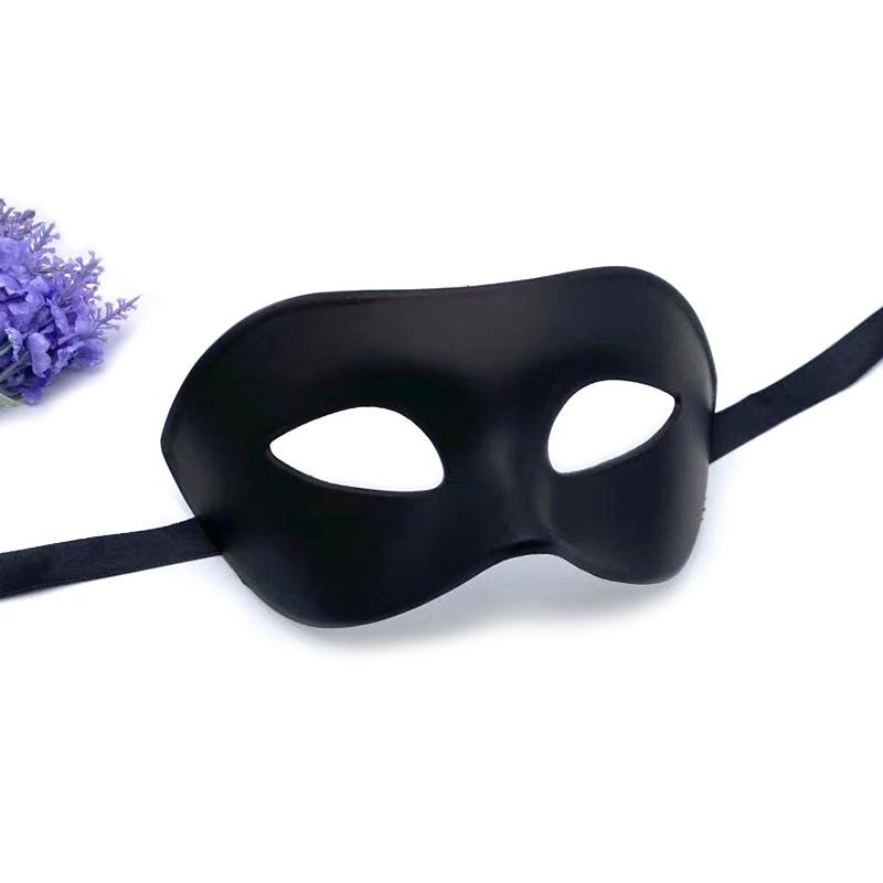 

1 шт. маска для макияжа на Хэллоуин, маска для взрослых, на половину лица, мужская ретро-маска для вечеринки чёрный