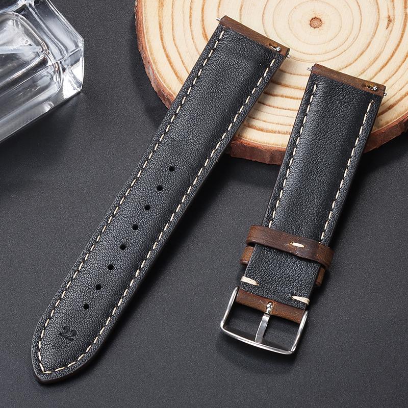 Watch Band Genuine Leather Straps 14 16mm 18mm 20mm 22mm 24mm Watch Accessories High Quality Leather Watch Belt Strap Watchbands
