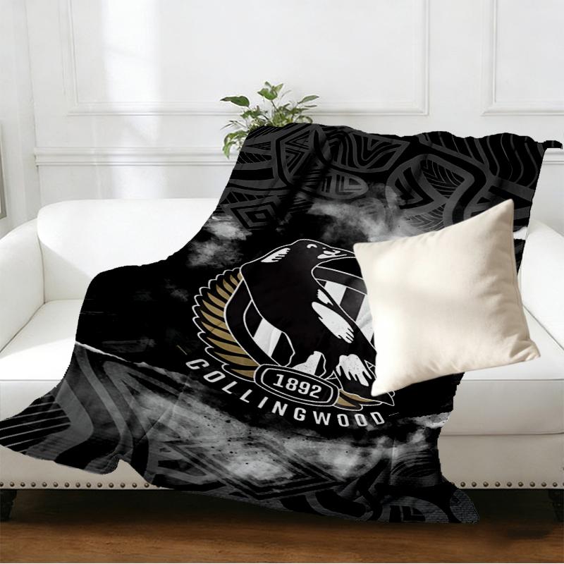 Football Club Print Blanket - Soft & Comfortable, for Bedroom, Travel, Sofa, Home Decoration - Birthday Christmas Gift for Friend