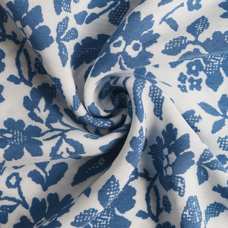 Summer Long Sleeveless Elastic Waisted Printed Camisole Dress