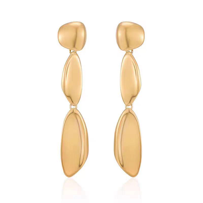 Европейские и американские геометрические длинные неправильные серьги в стиле Дун Цзе