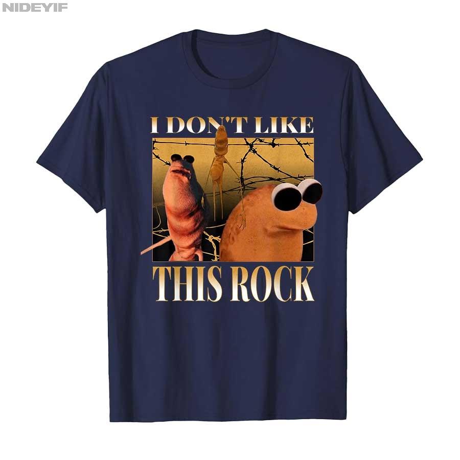 

Marcus The Worm Meme I Don t Like This Rock Meme brainrot T-shirt For Men Women 100% Cotton T Shirts Short Sleeve Tops 1027-2 4XL