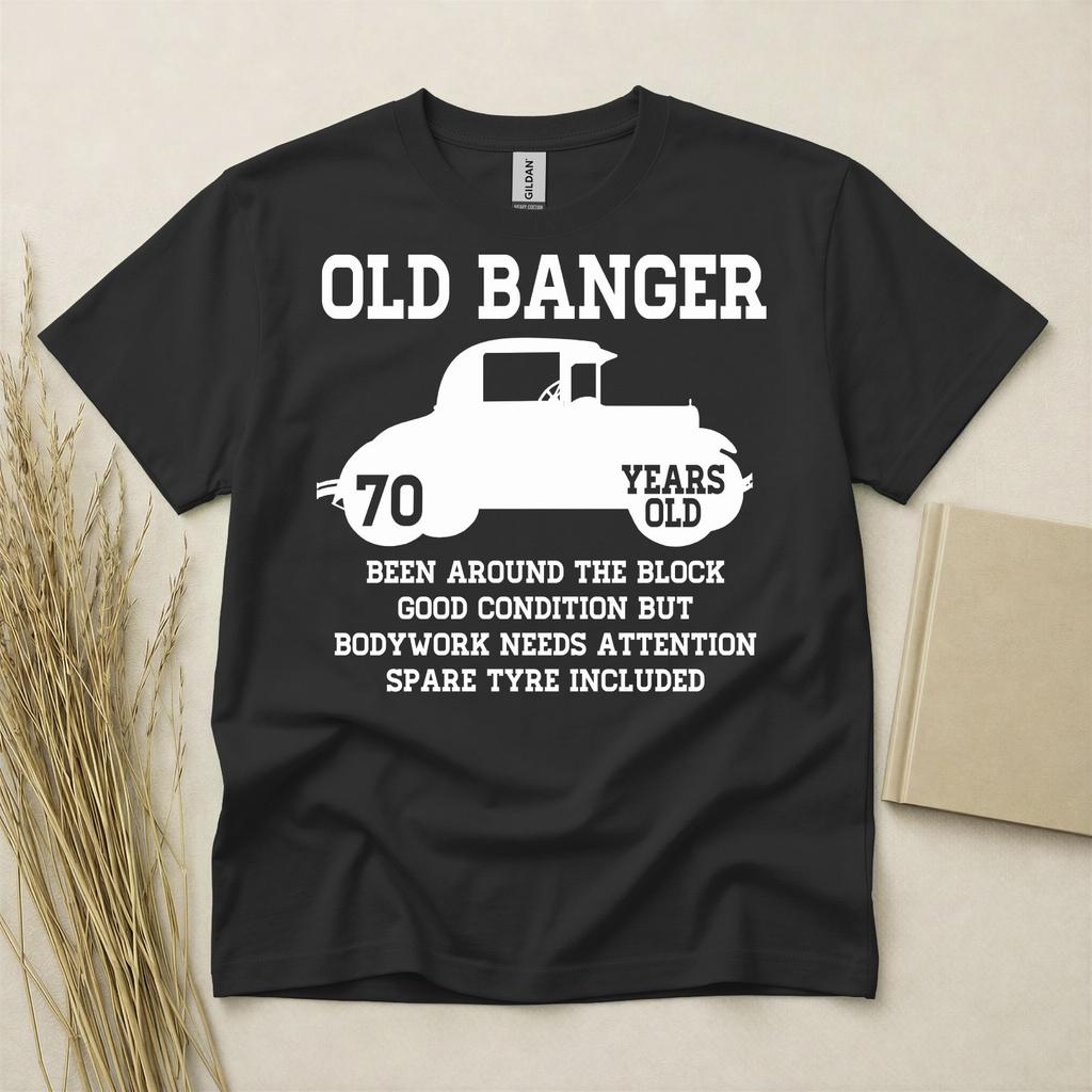 70e Verjaardag T-shirt Geboren In 1956 Cadeau Oude Rammelbak Auto Grappig 70 Jaar Oud Cadeau