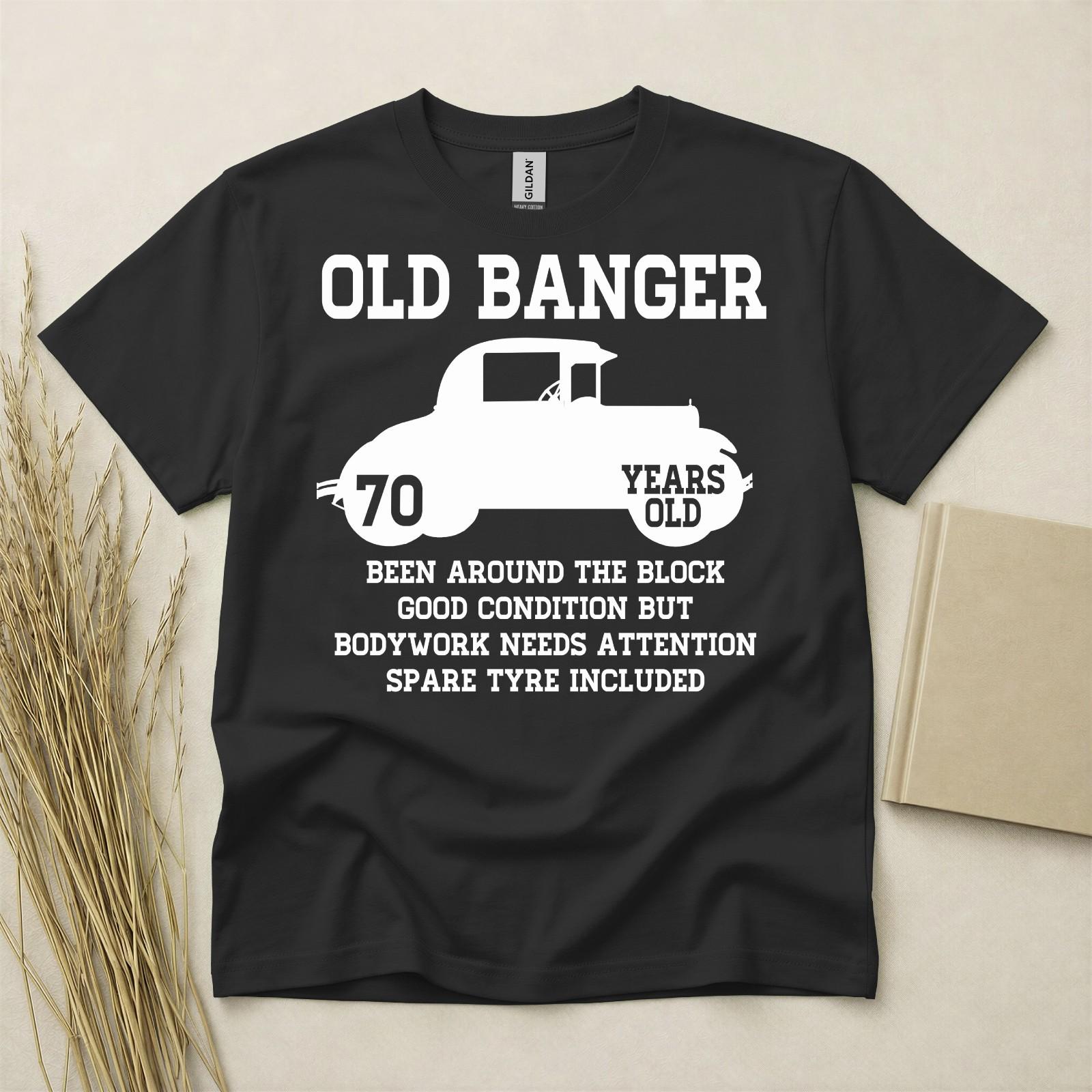 70th Birthday T-shirt Born In 1956 Gift Old Banger Car Funny 70 Years Old Gift S разноцветный
