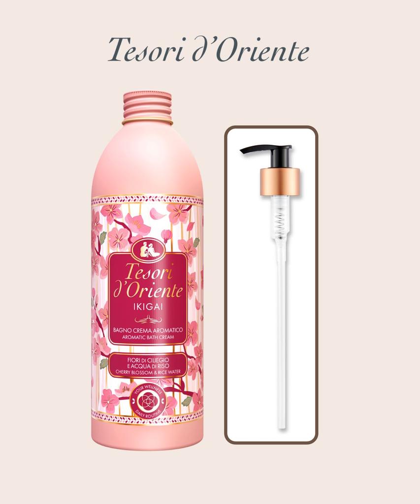 Ikigai (Cherry Blossom) Bath Cream Body Wash 500ml [Free Pump Included]