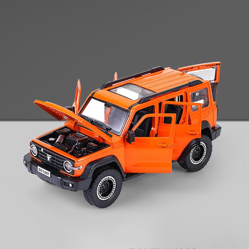 1:Modello di auto in lega 24 Tank 300 Alta simulazione Metallo pressofuso Giocattolo Veicoli fuoristrada Modello con suono e luce Collezione Regalo per bambini