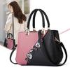 New Contrasting Color Embroidered Messenger Handbag Textured Mother Bag Fashionable Large-capacity Women's Bag