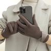 Warm Gloves with Velvet, Suitable for Women To Use In Winter, Touch Screen Elegant Bow Accessories, Cycling and Driving Gloves