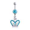 New Product Blue Pine Stone Five -piece Pendant Navel Navel Lumbar Chain Belly Navel Loop Belly Button Buckle