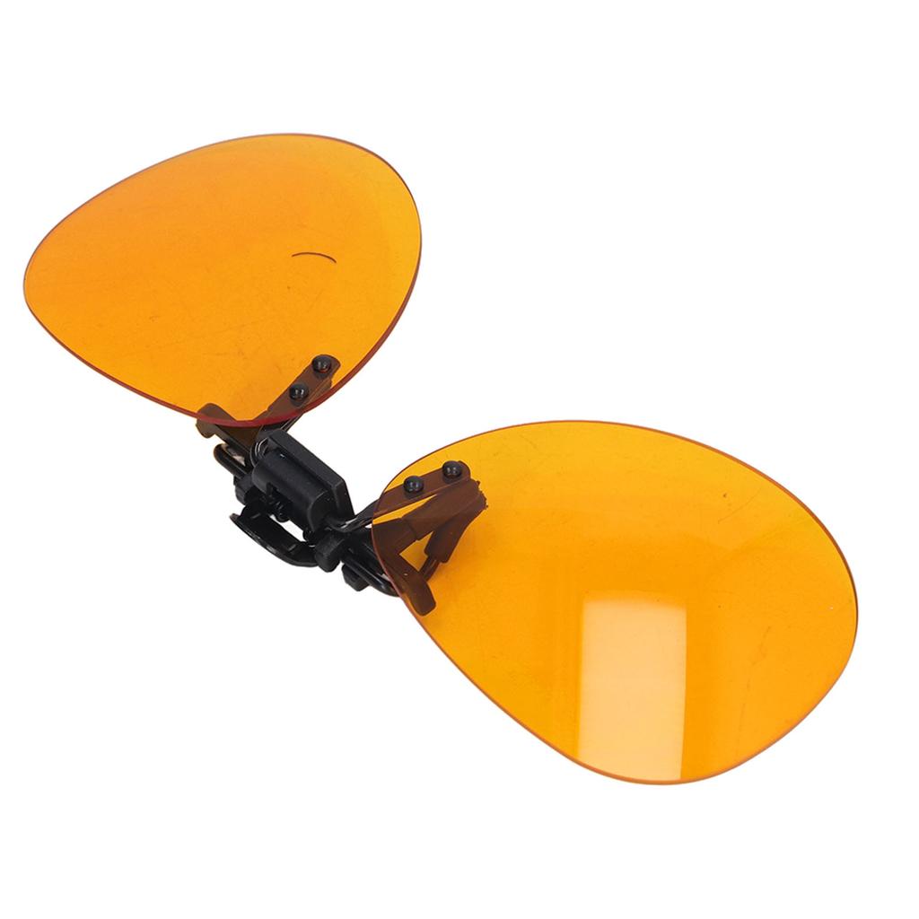 Clip On Glasses UV Protection Blue Light Blocking Rimless Glasses 180 Degree Vertical Flip Orange