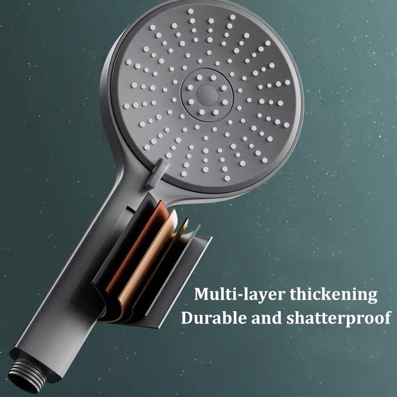 Boost 5-speed Large Panel Strong Water Output Large Water Volume Shower Head Filter Universal Multi-function Bathroom Shower Set